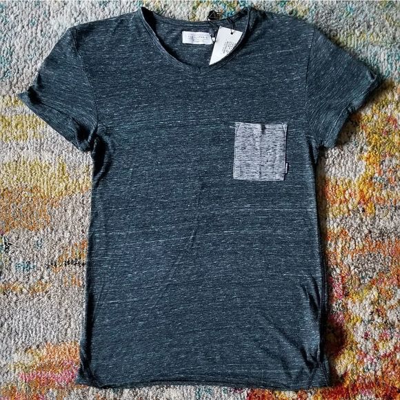 Eleven Paris Rabico V Neck Extra Slim Fit Tshirt - Picture 1 of 4